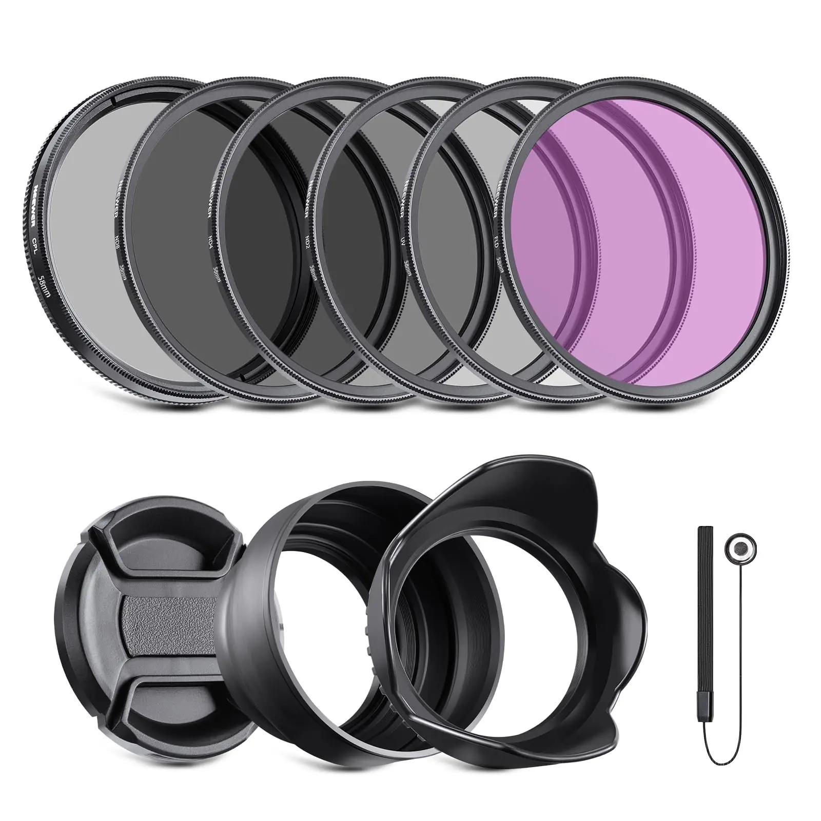 NEEWER 58mm klaasfiltrite komplekt — mitmekülgne objektiivitarvik