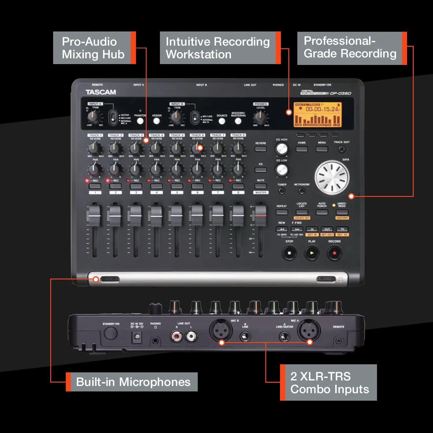 Tascam portatiivne 8-radiline salvestaja – pilt 9