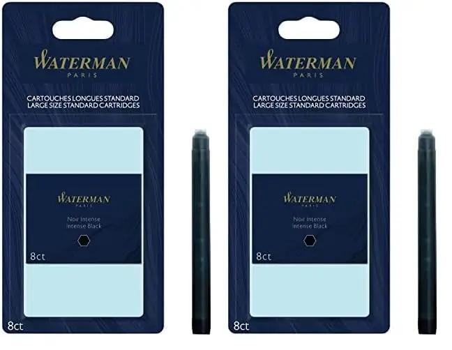 Waterman must tintpatroonid — sobib täitereale, 8 tk