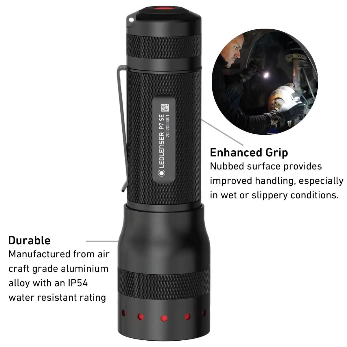 Ledlenser P7 SE taskulambid – detailne lähivaade