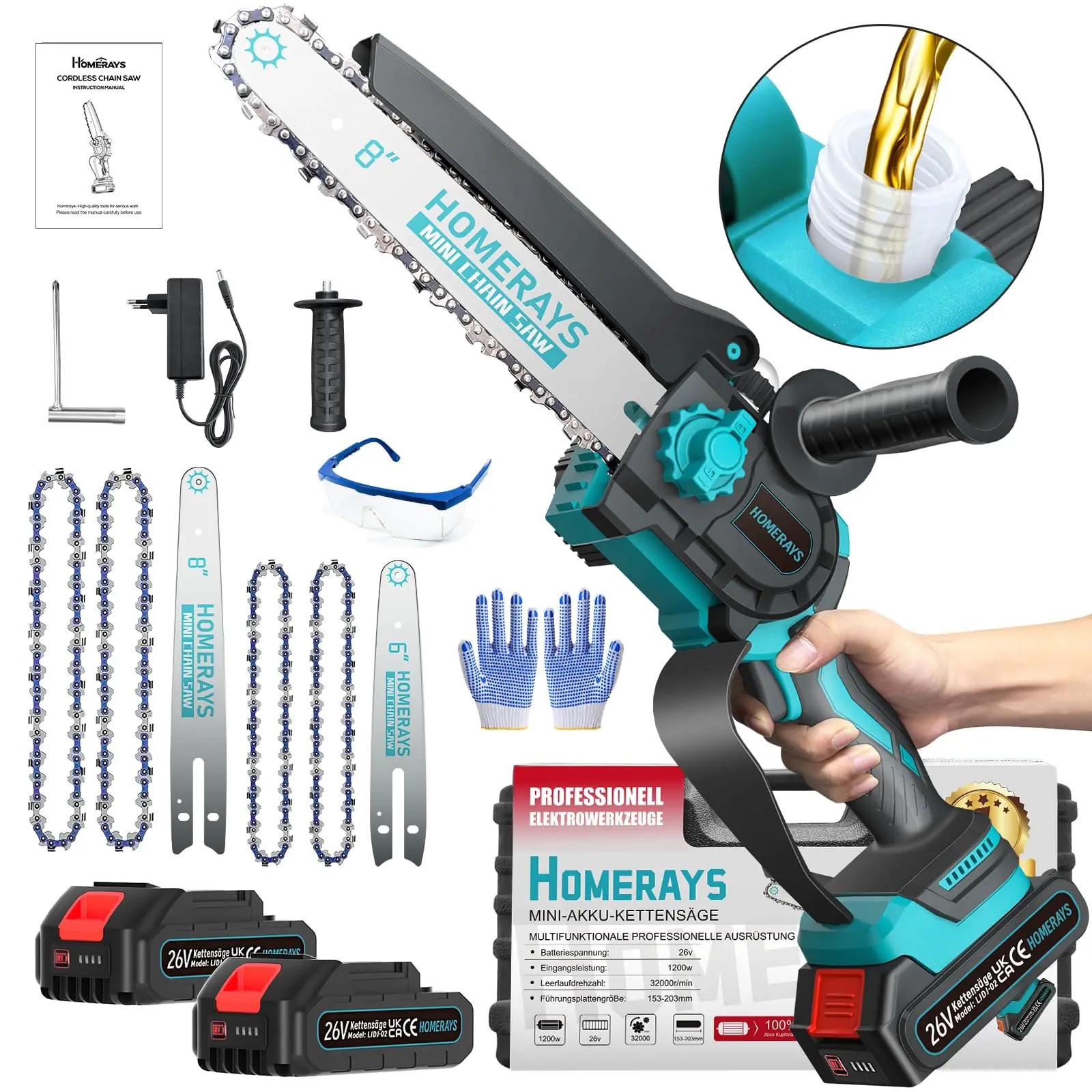 Homerays Mini Tronçonneuse a Batterie kettsaed – toote esivaade