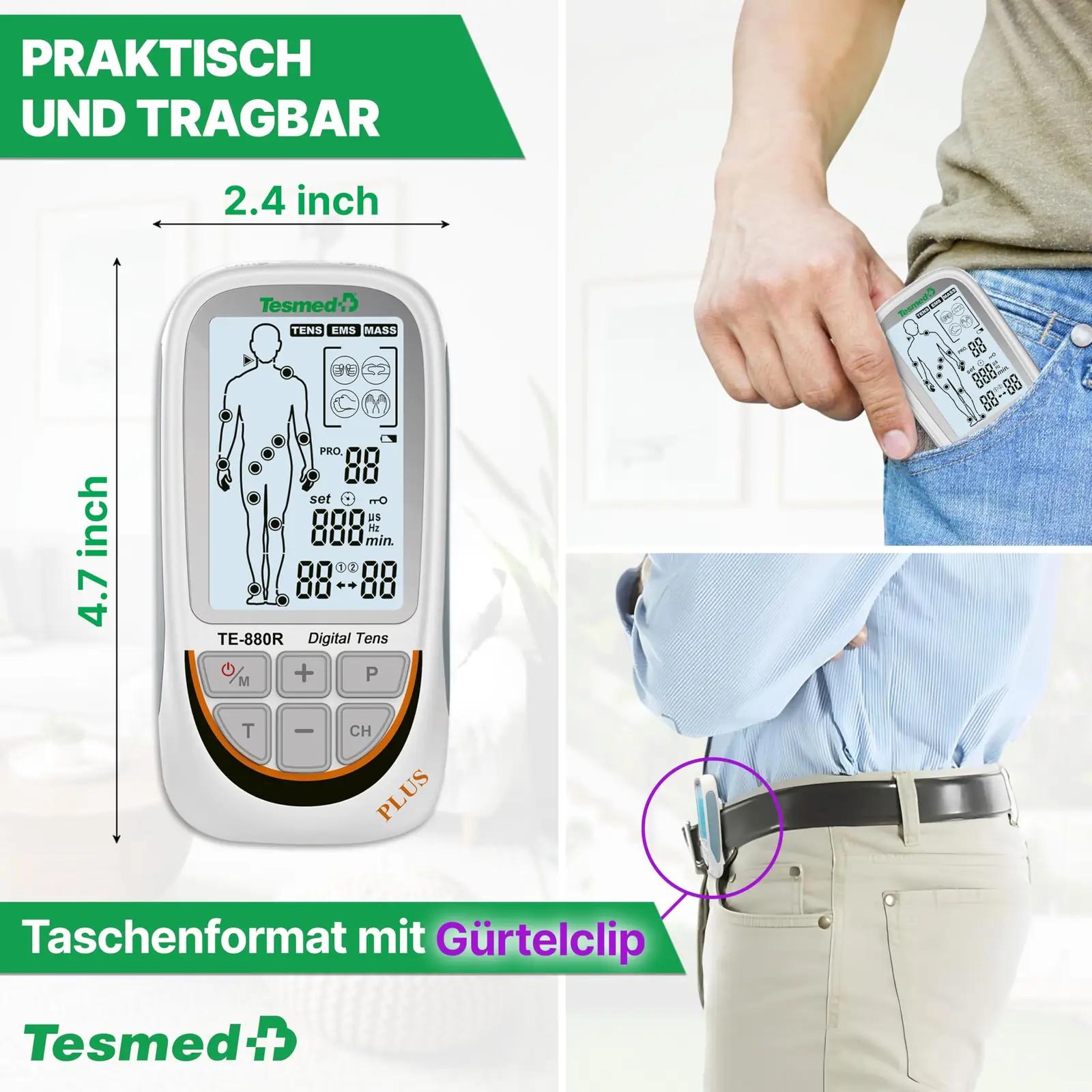 TESMED elektriline lihasstimulaator — korduvlaetav teraapia seade – lisavaade