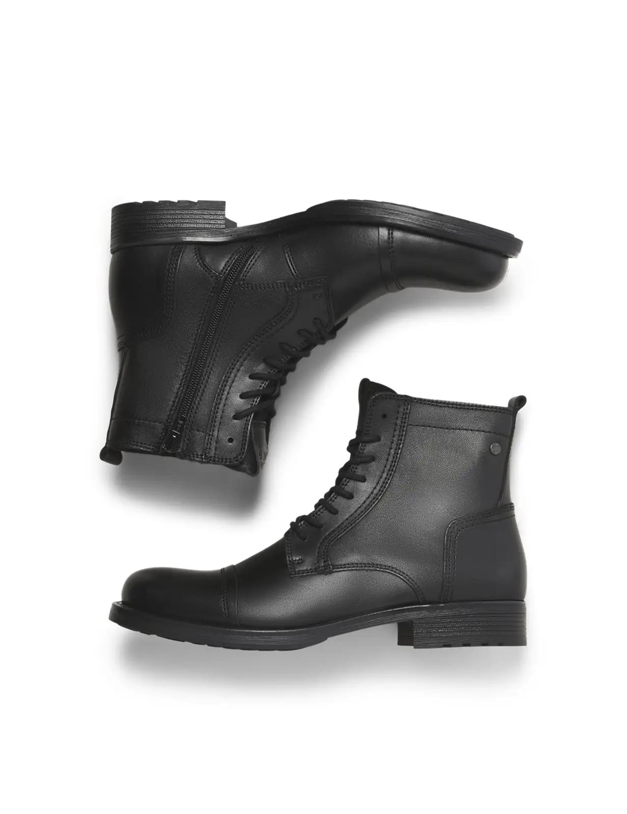 JACK & JONES nahast meeste poolsaapad – klassikaline anthracite – pakend ja tarvikud