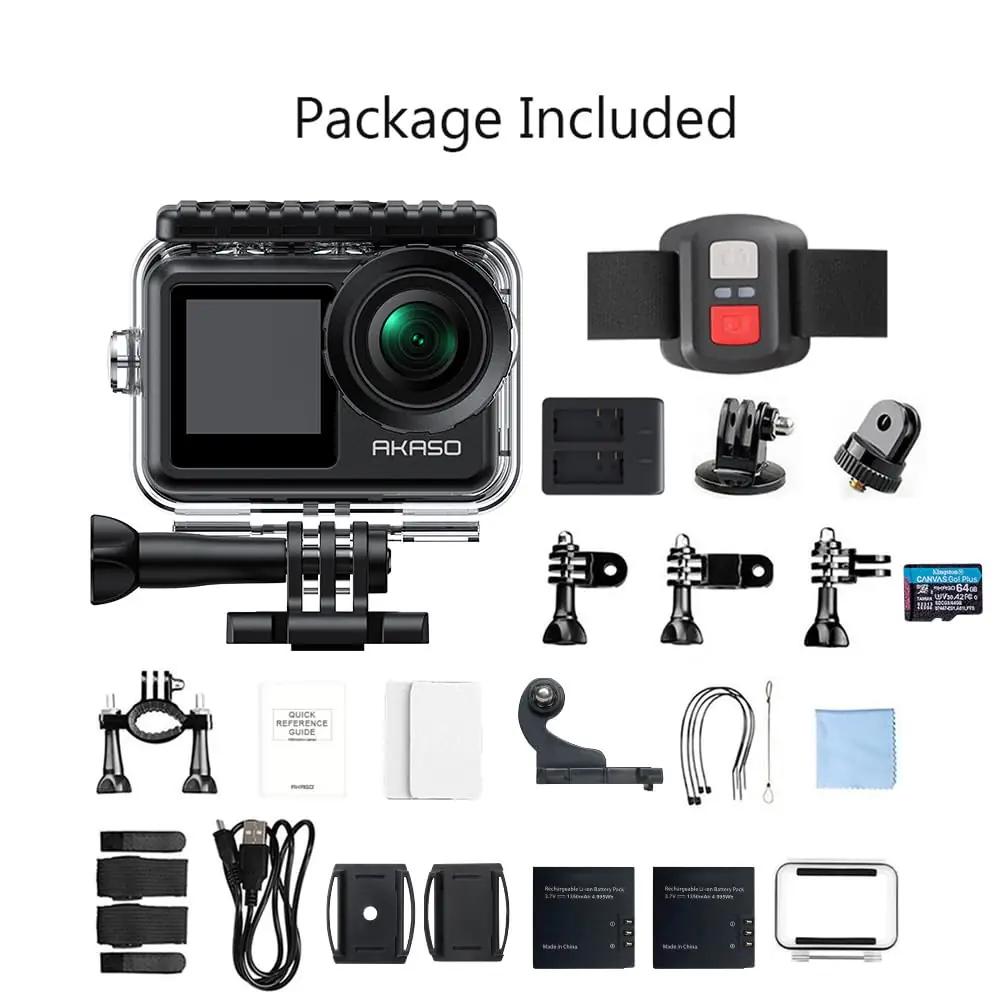 AKASO veekindel action-kaamera 4K video ja 64GB komplekt – pilt 8
