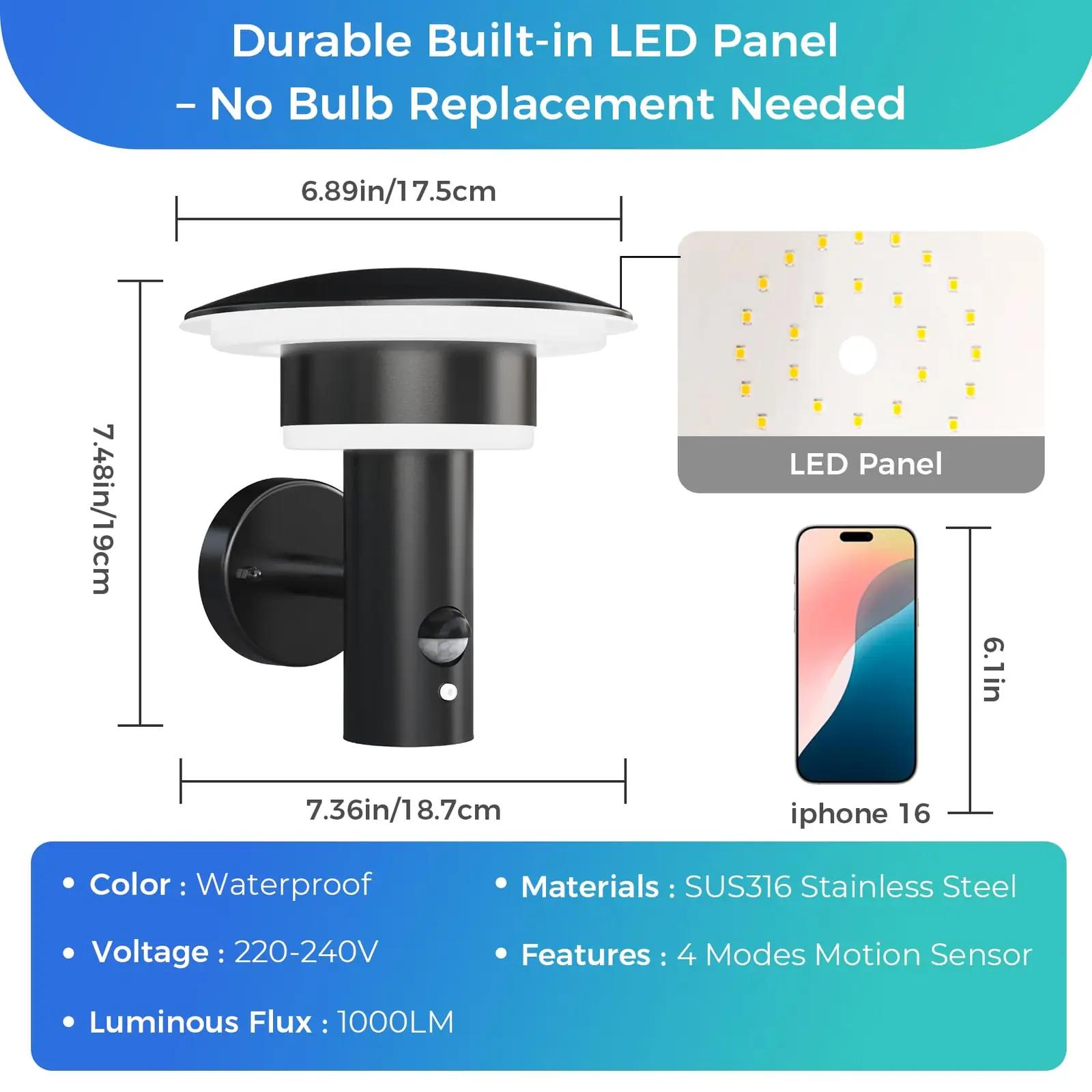 NBHANYUAN Lighting roostevaba välisvalgusti — 4 režiimi – pilt 6