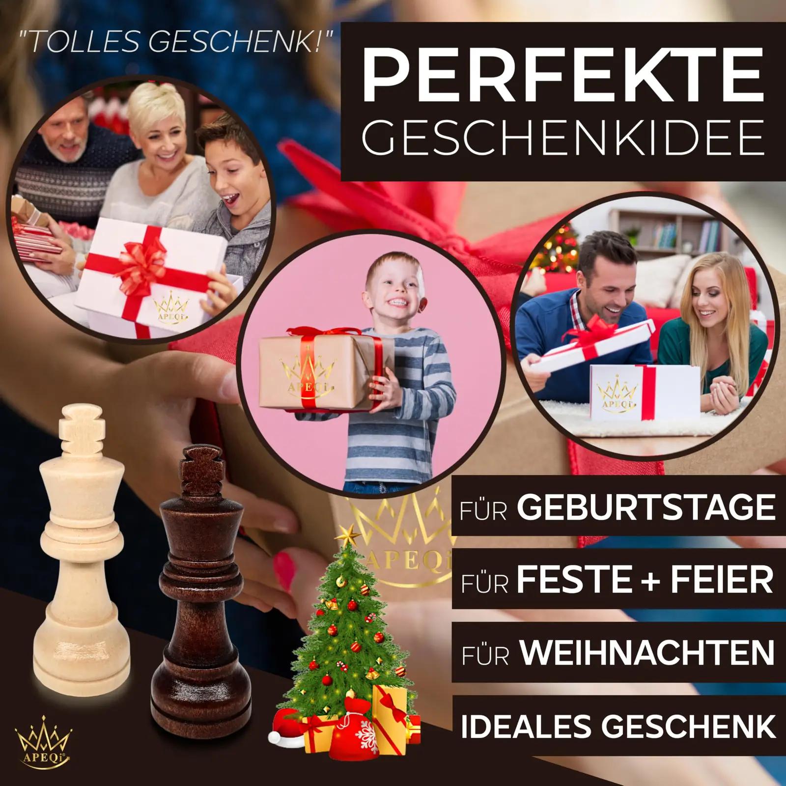 APEQi puidust malelaud 38×38 cm — kvaliteetne reisimäng – pilt 9