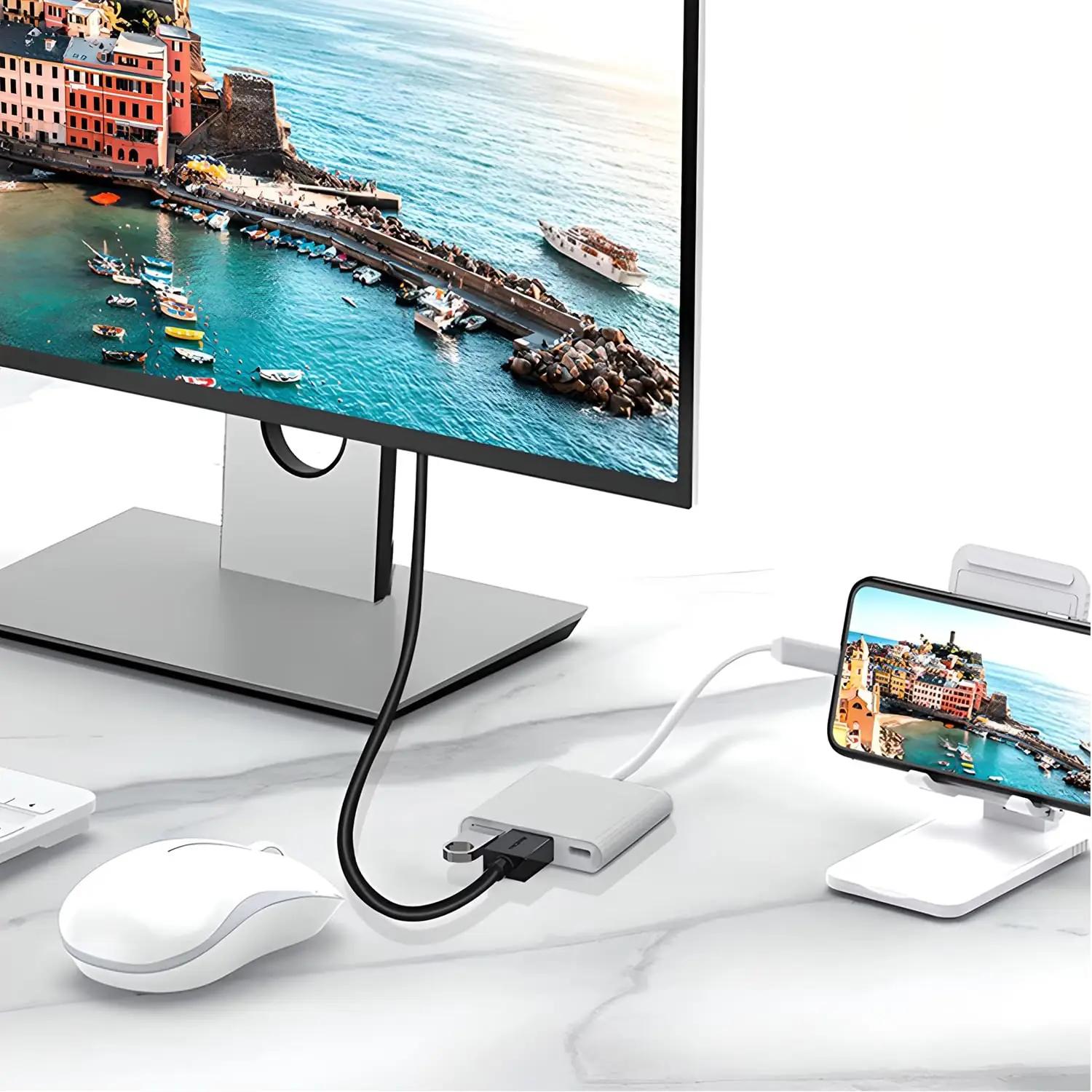 YMY kvaliteetne terasest USB-C HDMI adapter – pilt 8