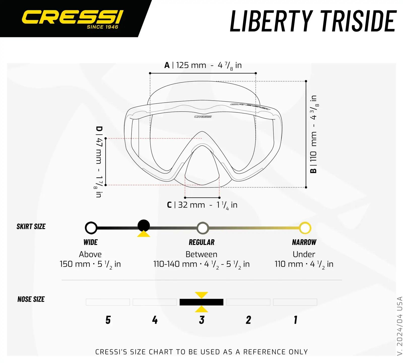 Cressi sukeldumismask Liberty — mugav silikonist istuvus – pilt 7