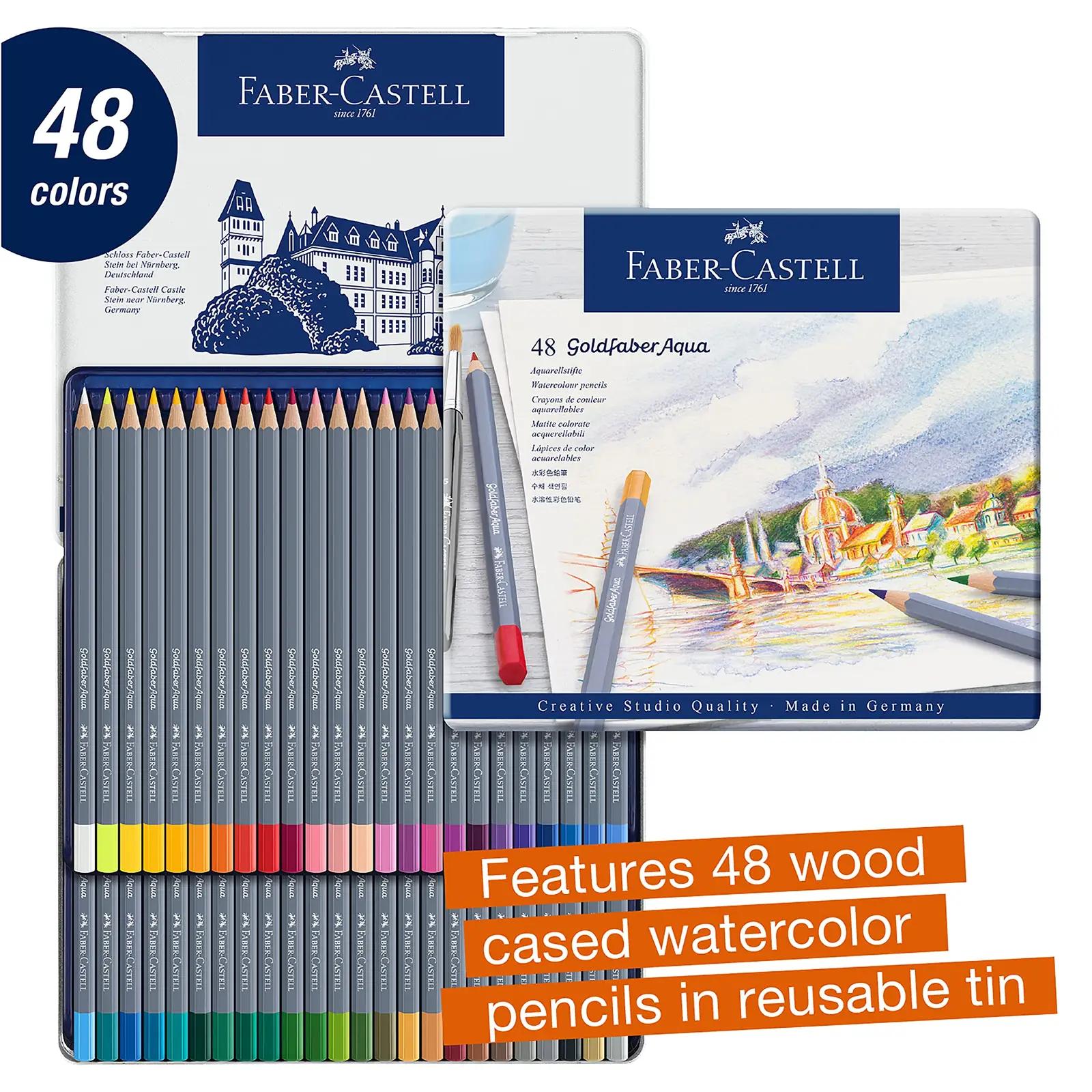 Faber-Castell akvarellpliiatsite komplekt – värvipliiatsid – detailne vaade