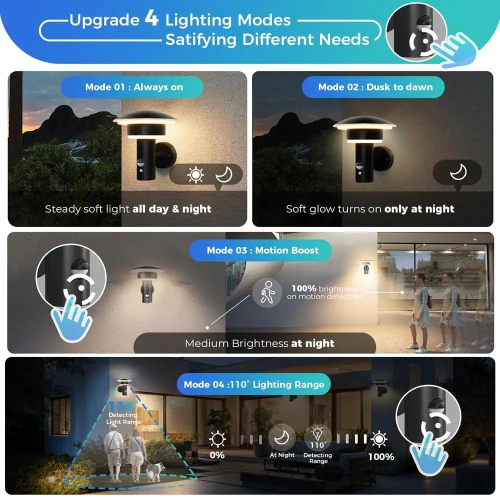 NBHANYUAN Lighting roostevaba välisvalgusti — 4 režiimi – pakend ja tarvikud