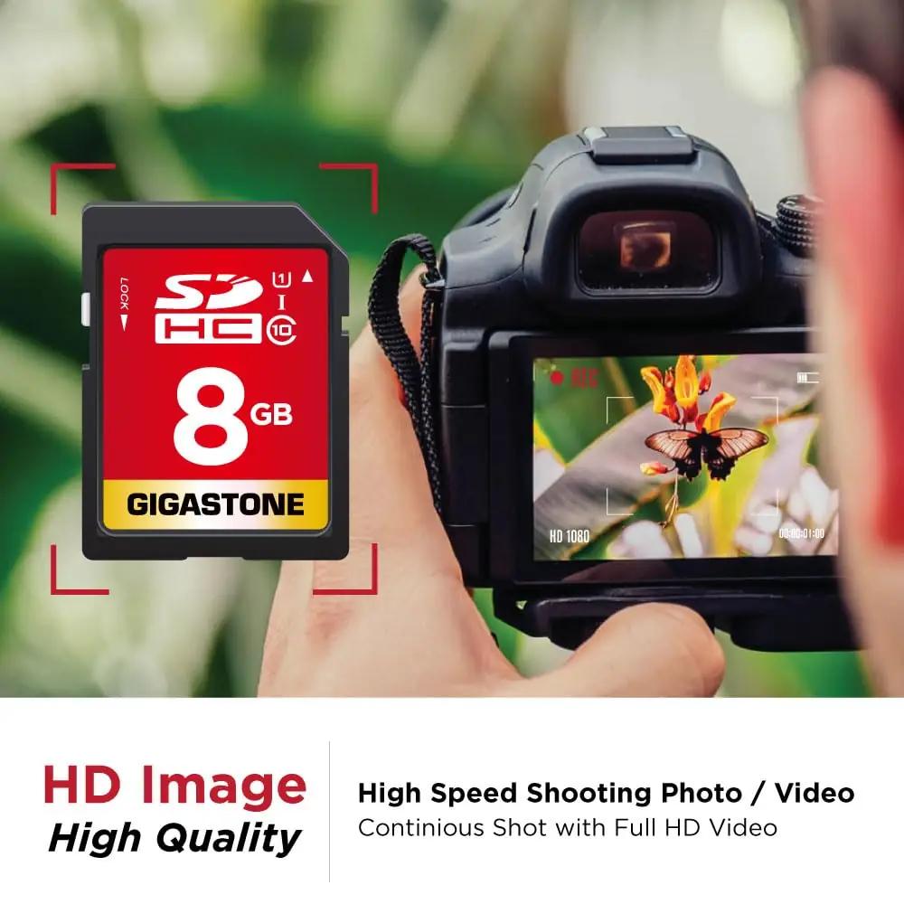 Gigastone 8GB SDHC komplekt — usalduslik salvestus fotodele – kasutusnäide