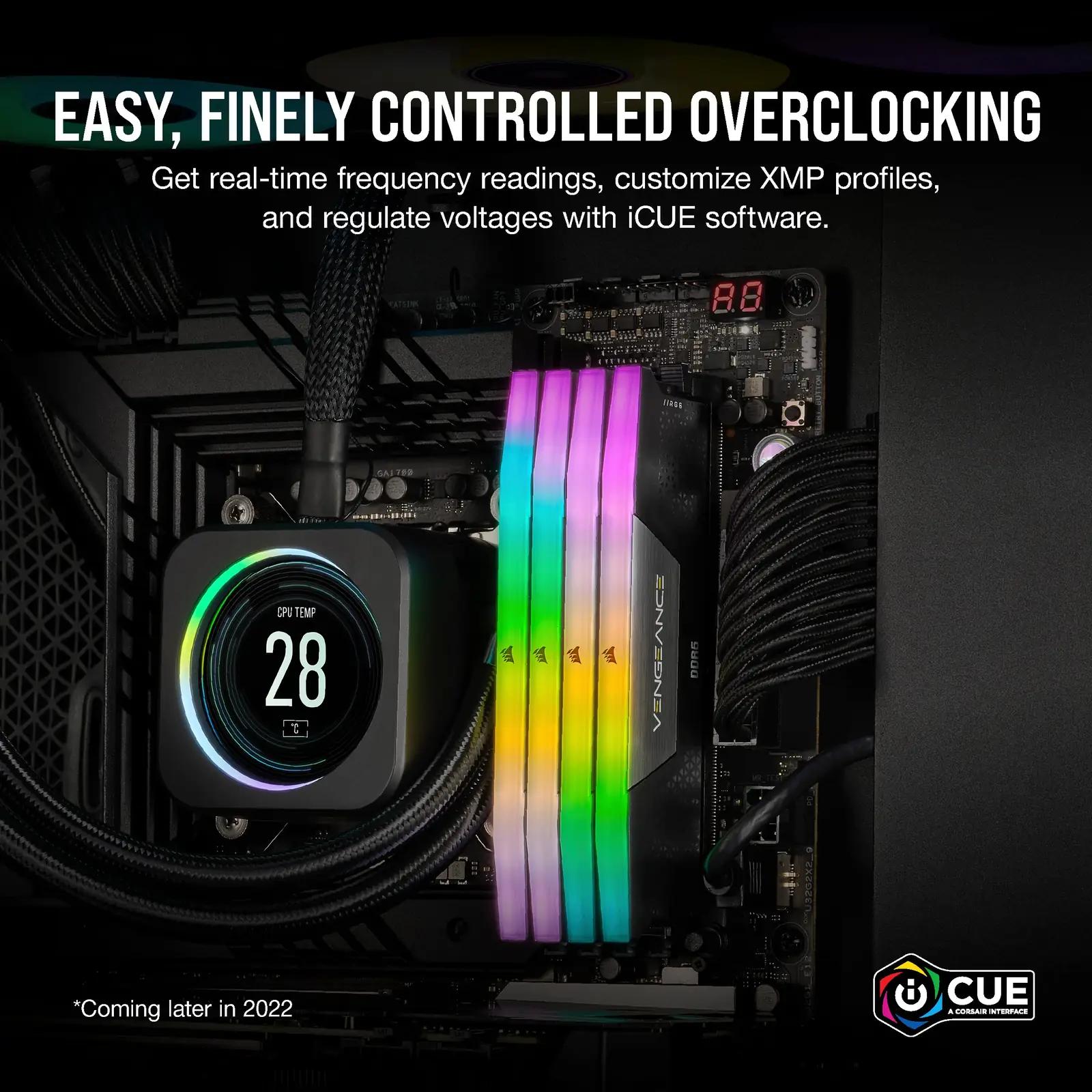 Corsair Vengeance RGB 32GB DDR5 — kiire ja stiilne mälu – lisavaade