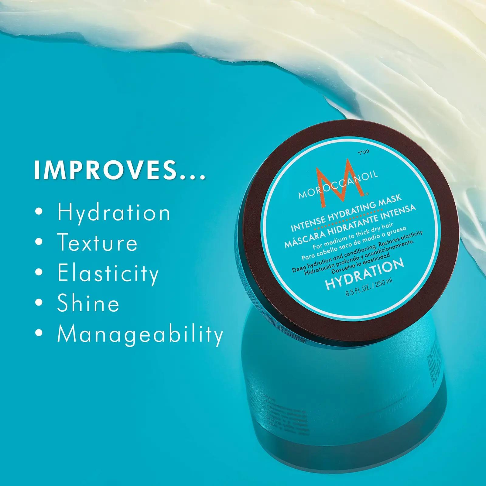 Moroccanoil niisutav juuksemask 500 ml — sügavhooldus – kasutusnäide