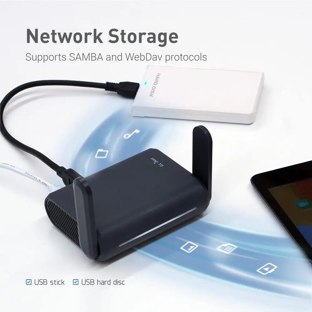 GL.iNet reisiruuter Slate Plus – kompaktne VPN ja NAS – lisavaade