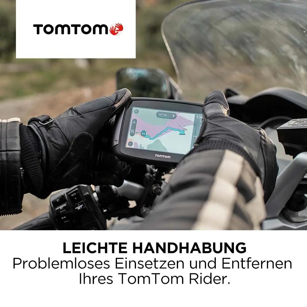 TomTom vastupidav kinnitussüsteem mootorrattale — tugev plastik – pakend ja tarvikud