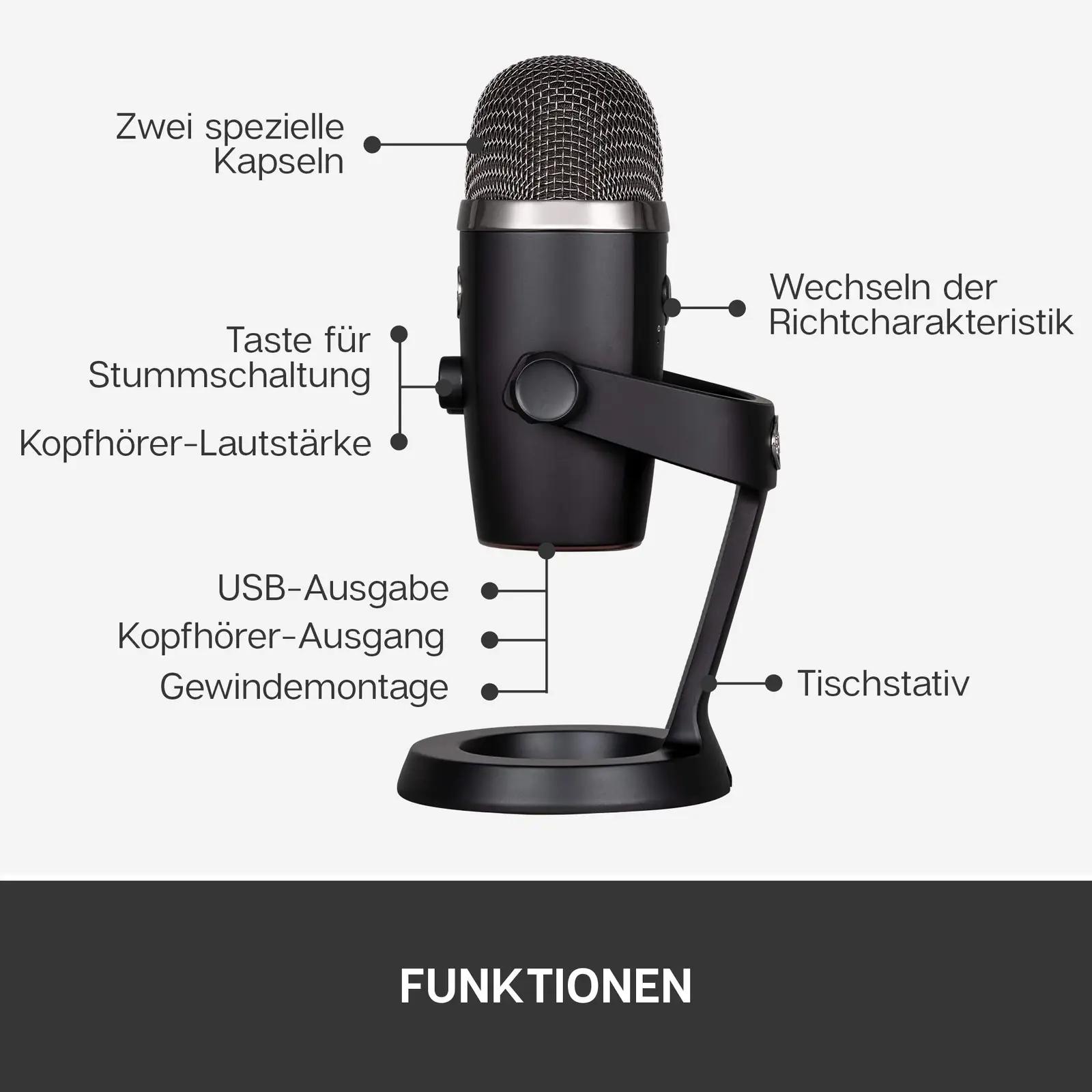 Logitech for Creators Blue Yeti Nano — kompaktne USB-mikrofon – pilt 8
