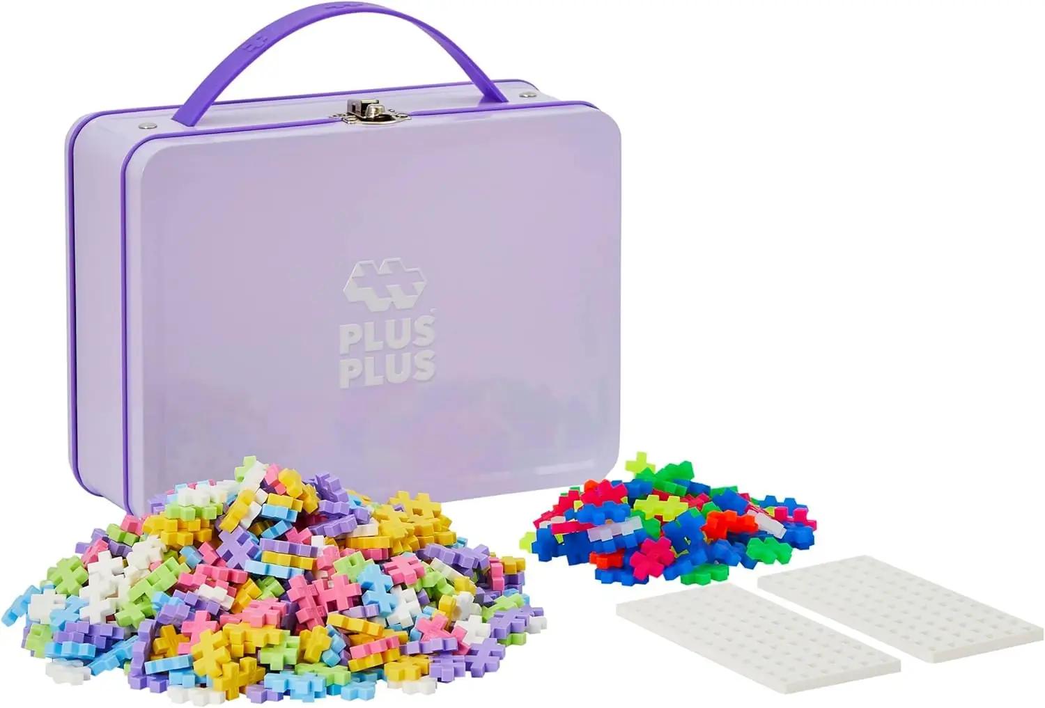 Plus-Plus pastelsed ehitusklotsid 600-osaline praktilises karbis