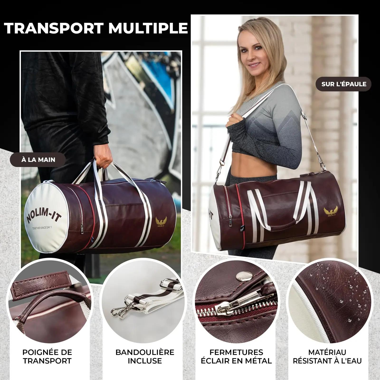 Nolim-it stiilne vintage sportkott — vastupidav kunstnahk – pilt 6