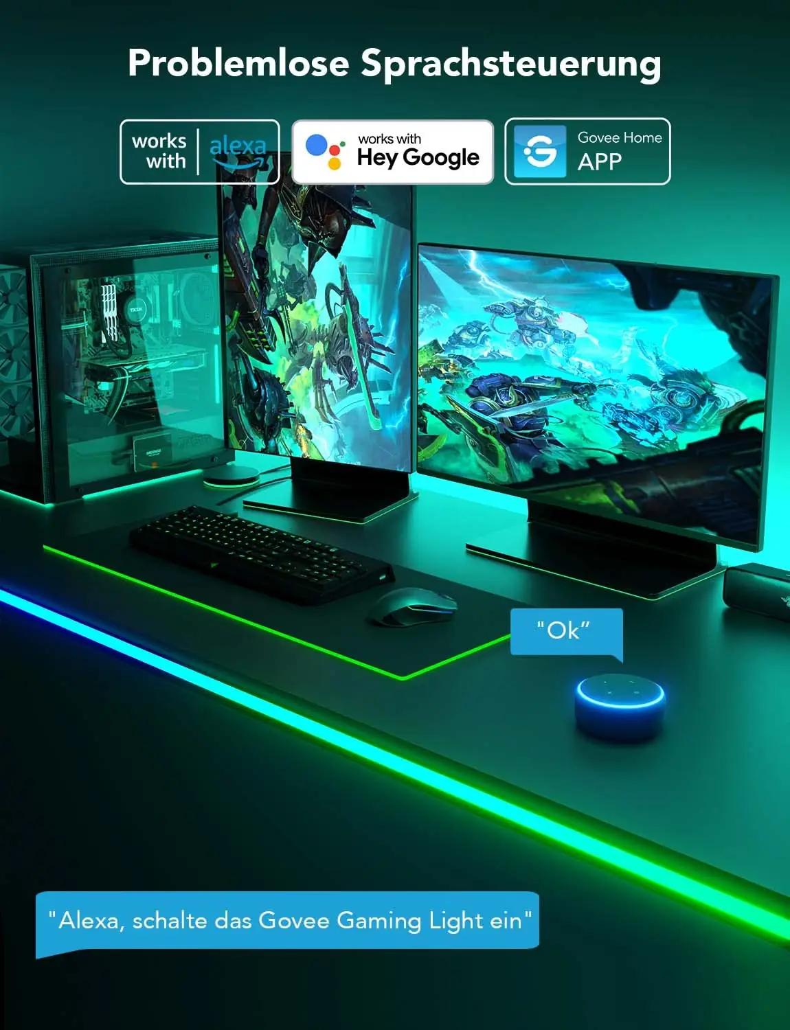Govee mängu-neon LED-riba 3m — painduv RGBIC dekor – lisavaade