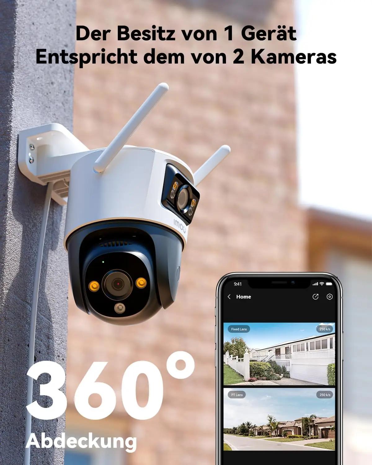 Imou metallist välikamera 360° PTZ – ilmastikukindel valve – pakend ja tarvikud