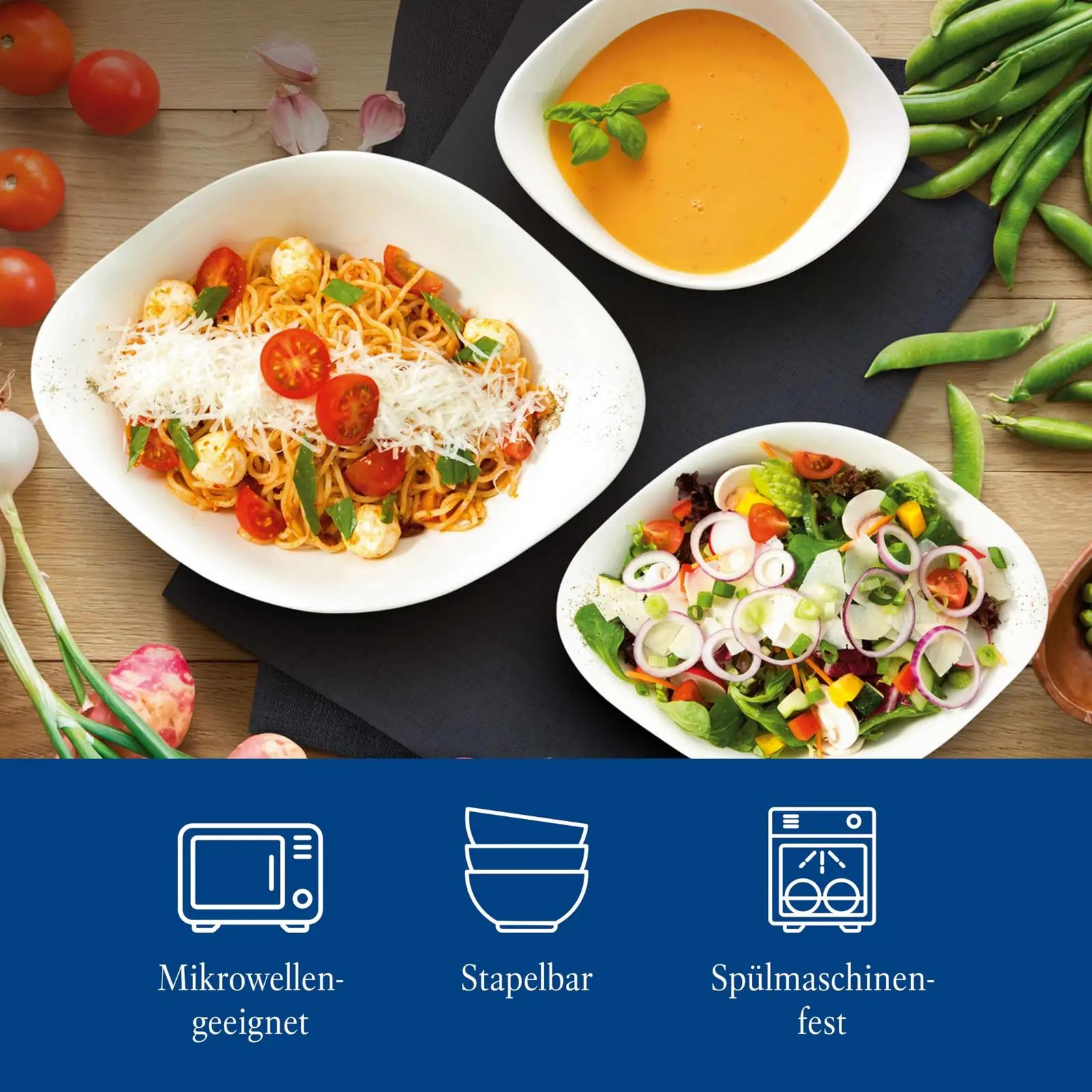Villeroy & Boch premium portselanist kolmesõelne kausikomplekt – pakend ja tarvikud