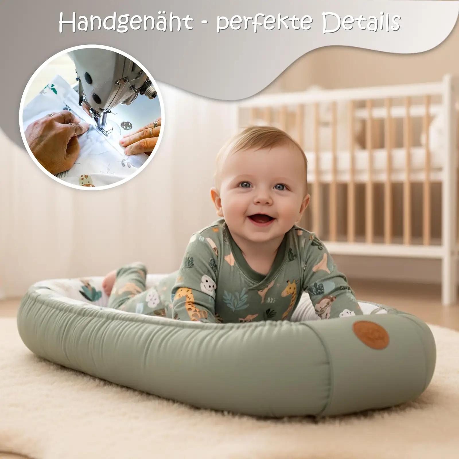 Totsy Baby pehme puuvillane babynest 90×50 cm Eulen – lisavaade