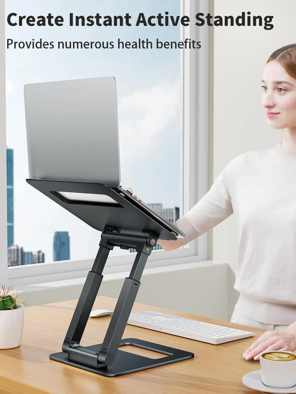 tounee ergonoomiline metallist sülearvuti-alus lauale — – pilt 7