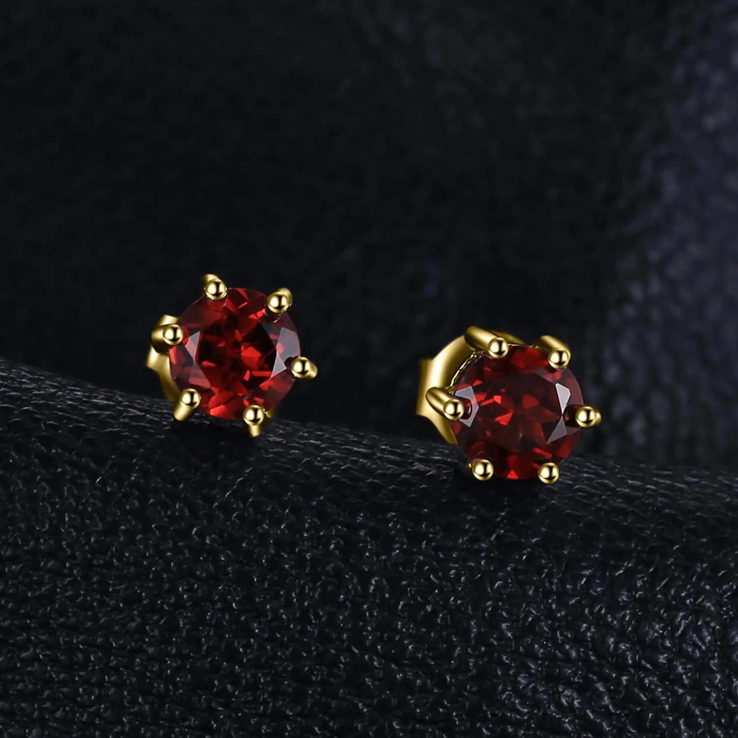 JewelryPalace sterlinghõbedast granaatripatsiga kõrvarõngad – pakend ja tarvikud