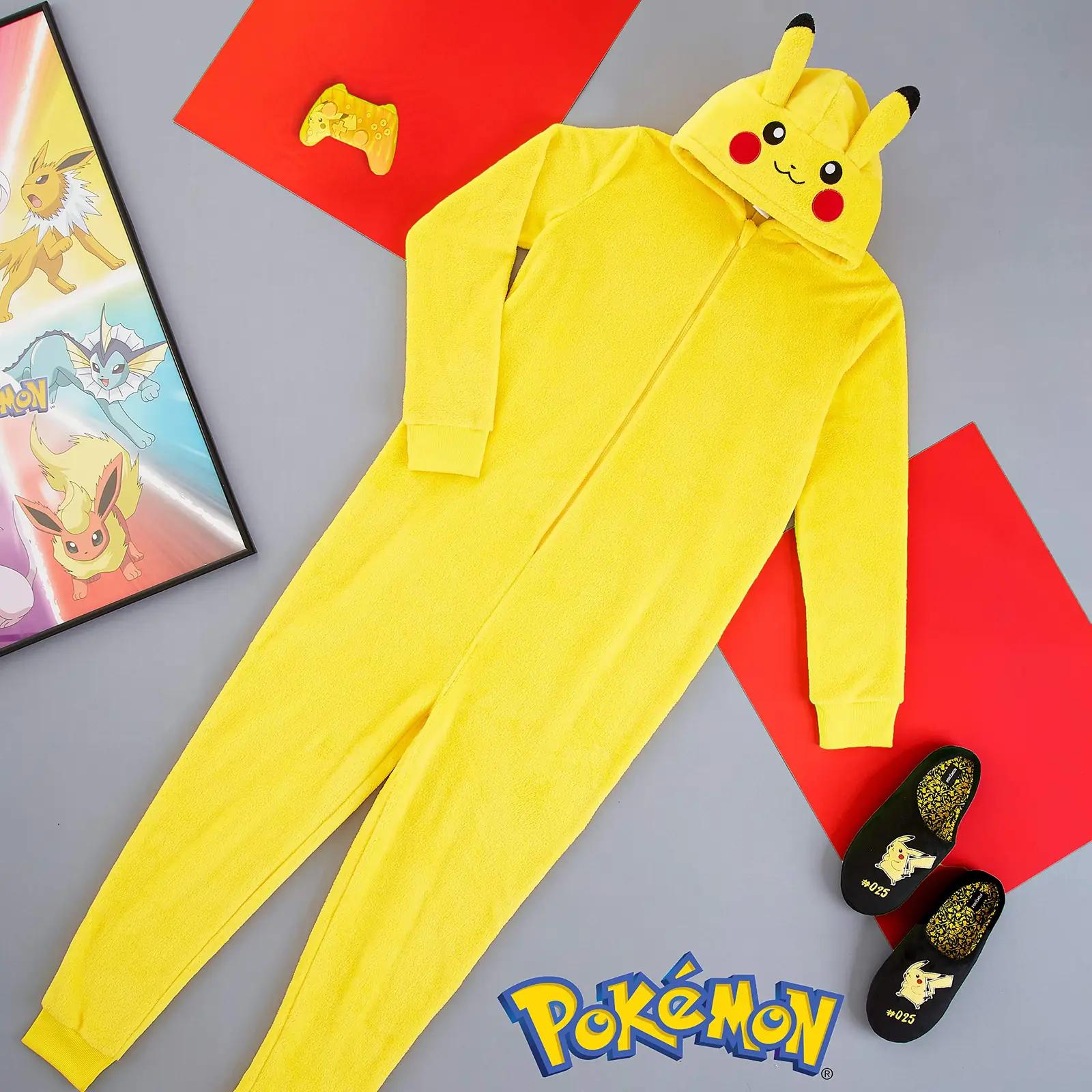 Pokémon pehme fleece-onesie meestele – Pikachu stiilne pidžaama – lisavaade