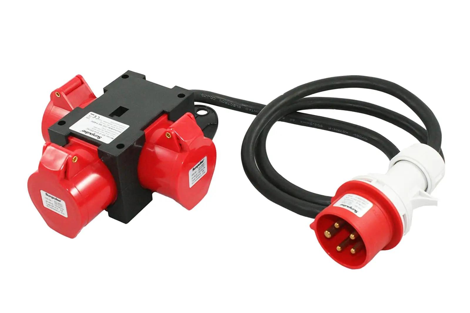 solartronics tugev CEE-adapter 16A 3x400V – töö- ja ehituskasutus