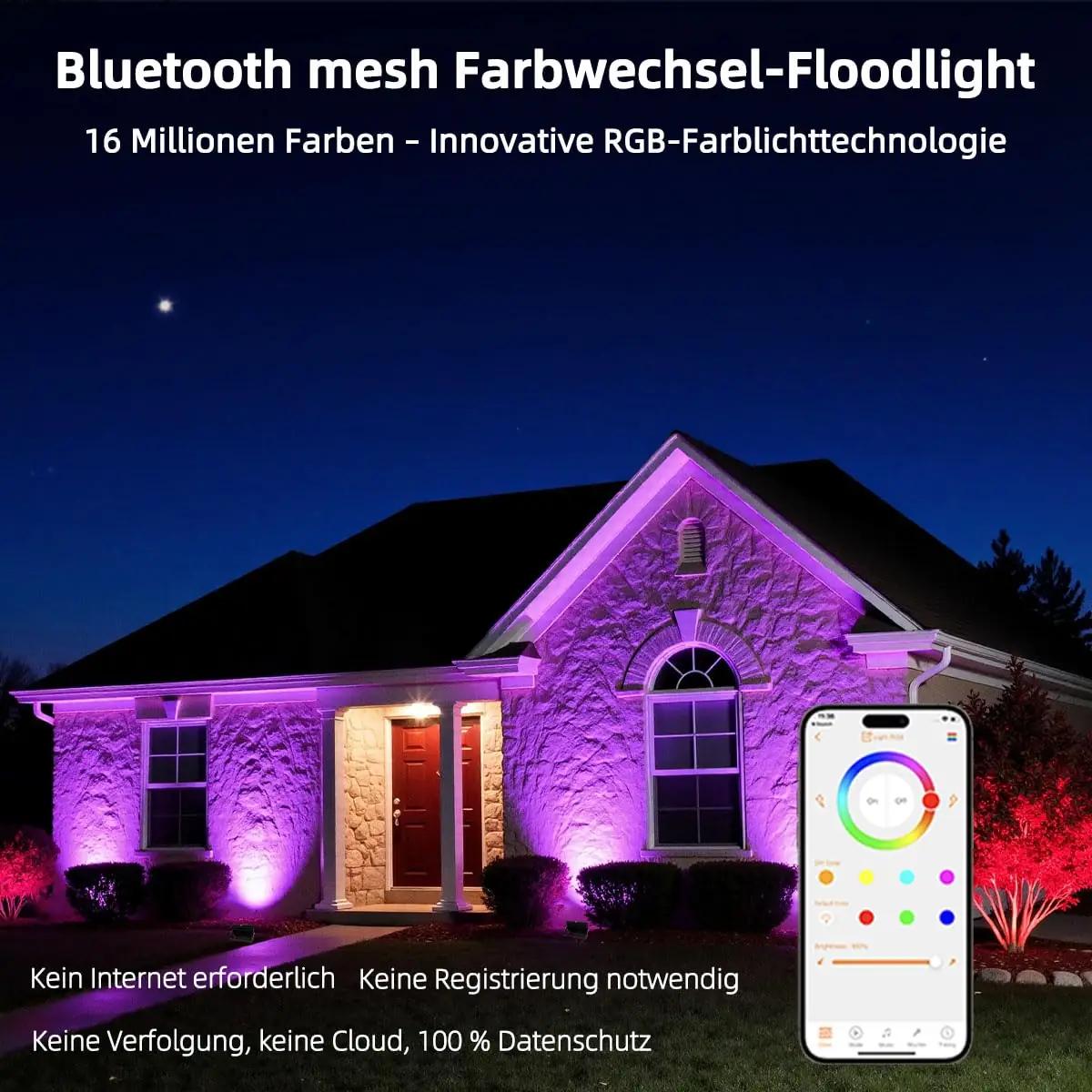 iLC vastupidav alumiiniumvalgusti 80W RGB – kahepakend – detailne vaade