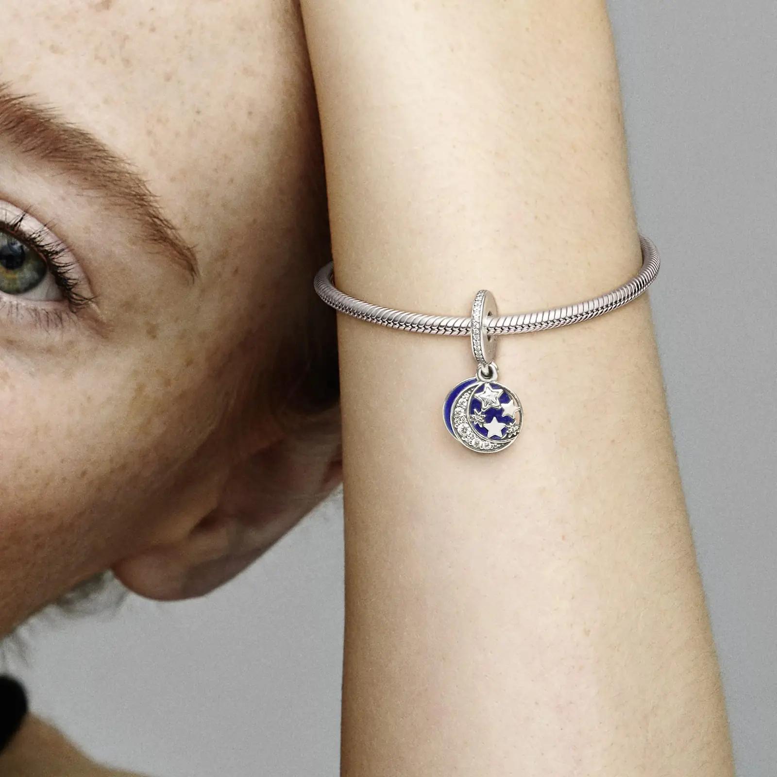 PANDORA sterling-hõbe ripats – vintage taeva sinine ilu – pilt 7
