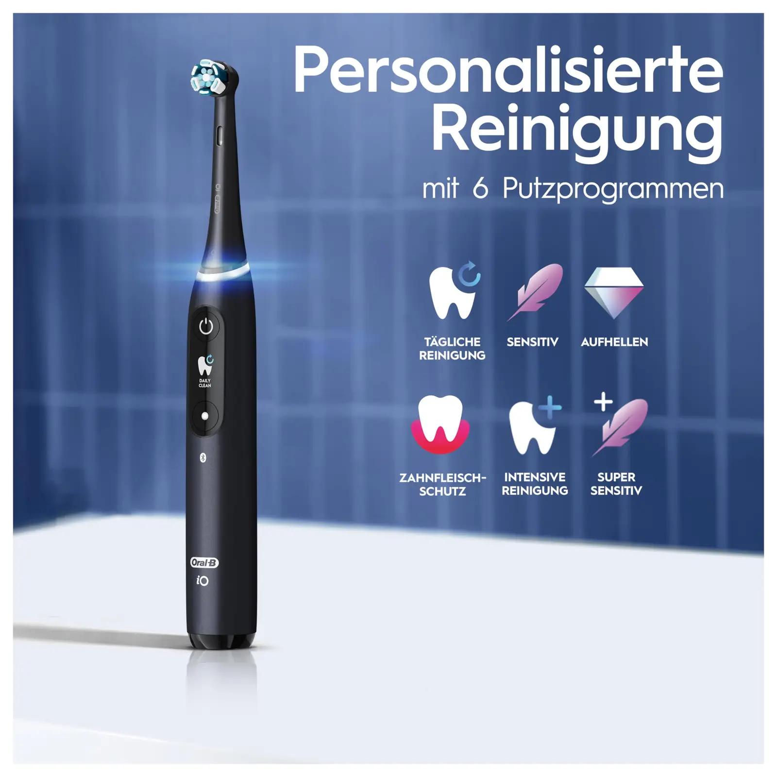 Oral-B iO Series 8 Plus kaksikutest komplekt – täpne puhastus – kasutusnäide