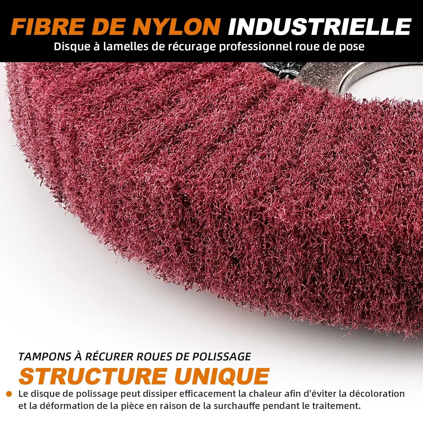 SI FANG nylonist lihvikelgid 125 mm — roostevaba puhastus – kasutusnäide