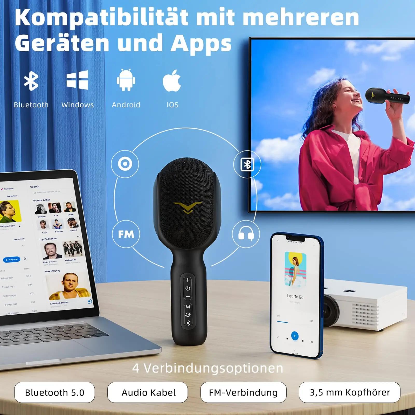 StageSound kaasaskantav karaoke mikrofon perepeole ja kingituseks – pakend ja tarvikud