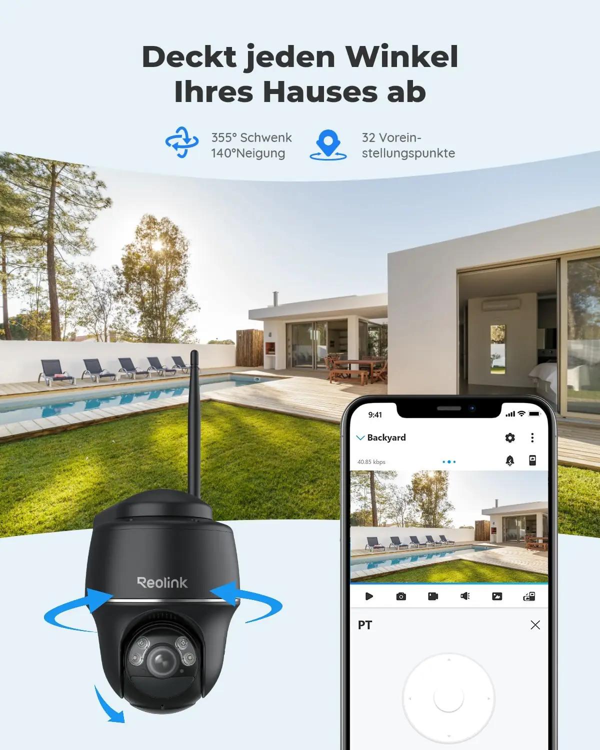 Reolink Argus PT+SP-B videovalve – detailne lähivaade