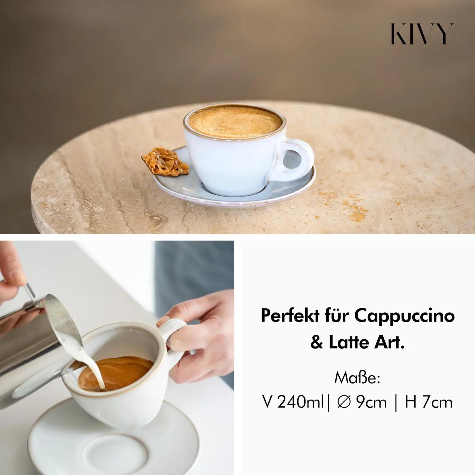 KIVY keraamiline cappuccino-tasside komplekt — paks sein – kasutusnäide