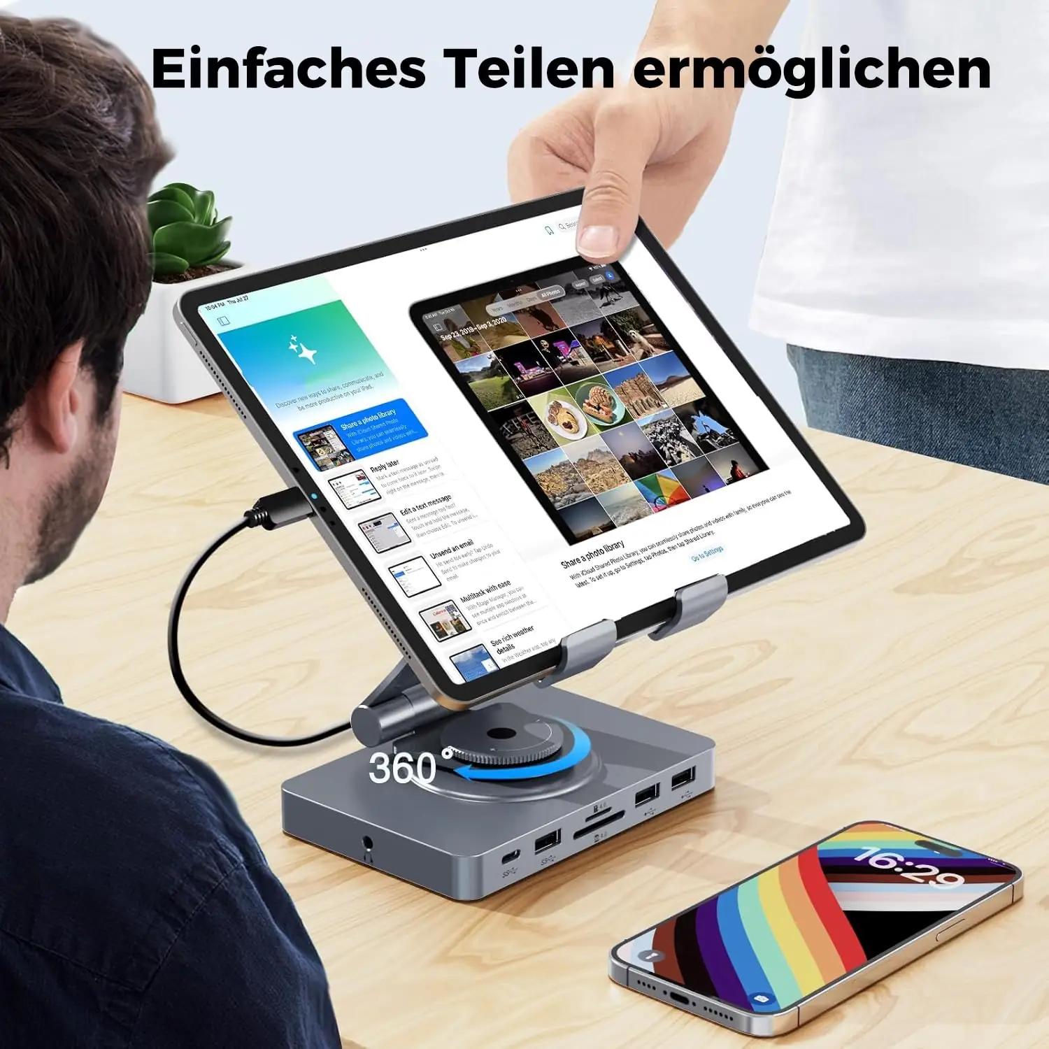 NEWQ alumiiniumist USB-C dokk iPad Pro jaoks — mitmeportne – lisavaade