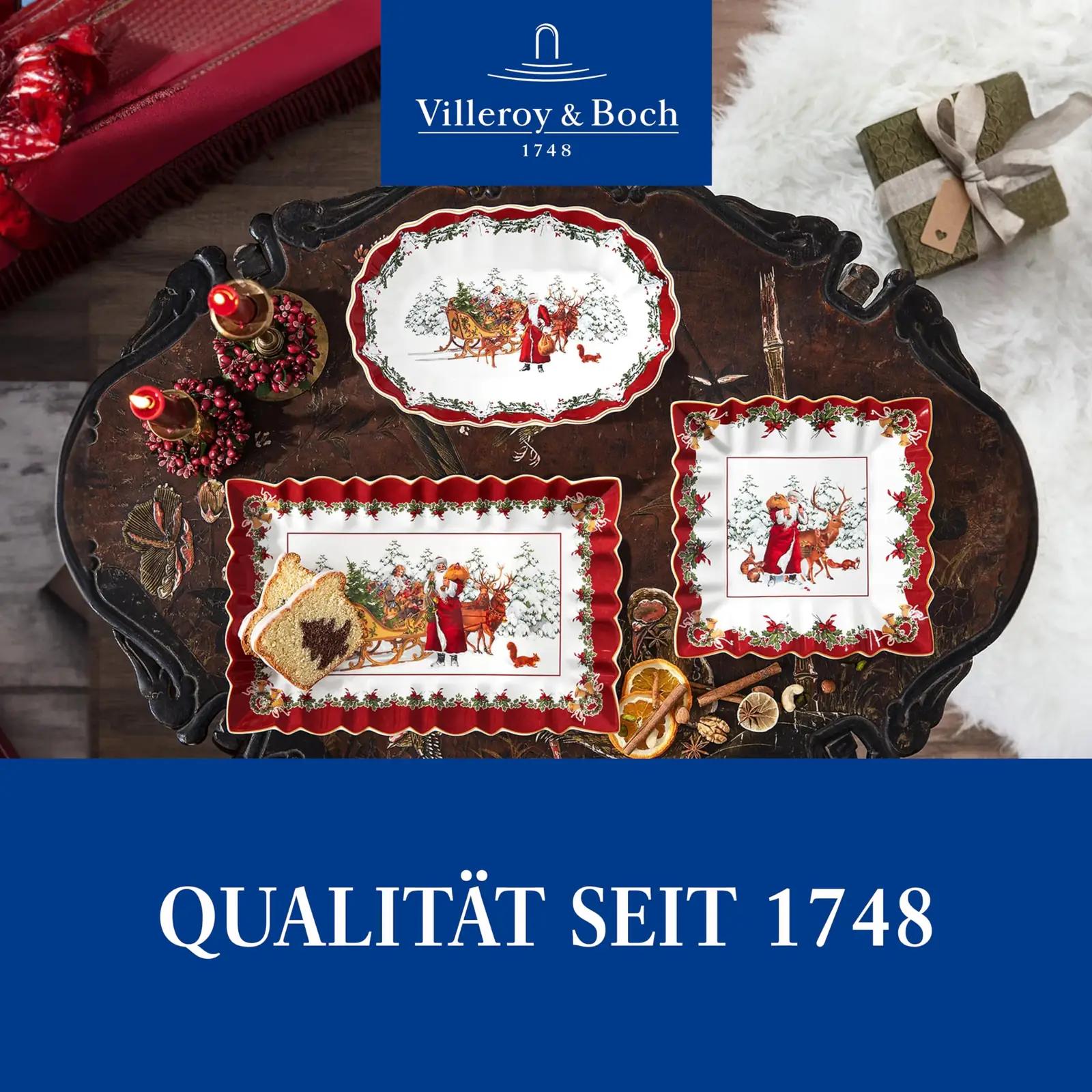 Villeroy & Boch punane portselanist serveerimisvaagen – pidulik – pilt 6