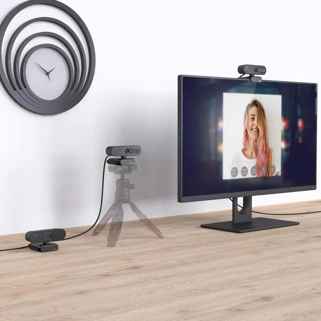 Hama Full HD veebikaamera 1080p – kodukontorile ja mängimiseks – pakend ja tarvikud