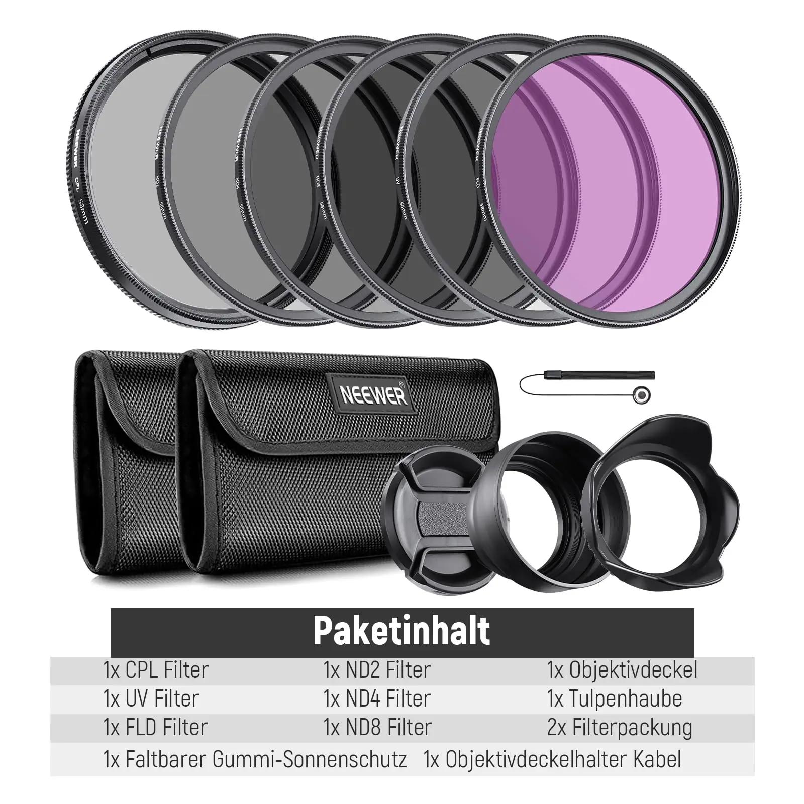 NEEWER 58mm klaasfiltrite komplekt — mitmekülgne objektiivitarvik – pilt 9
