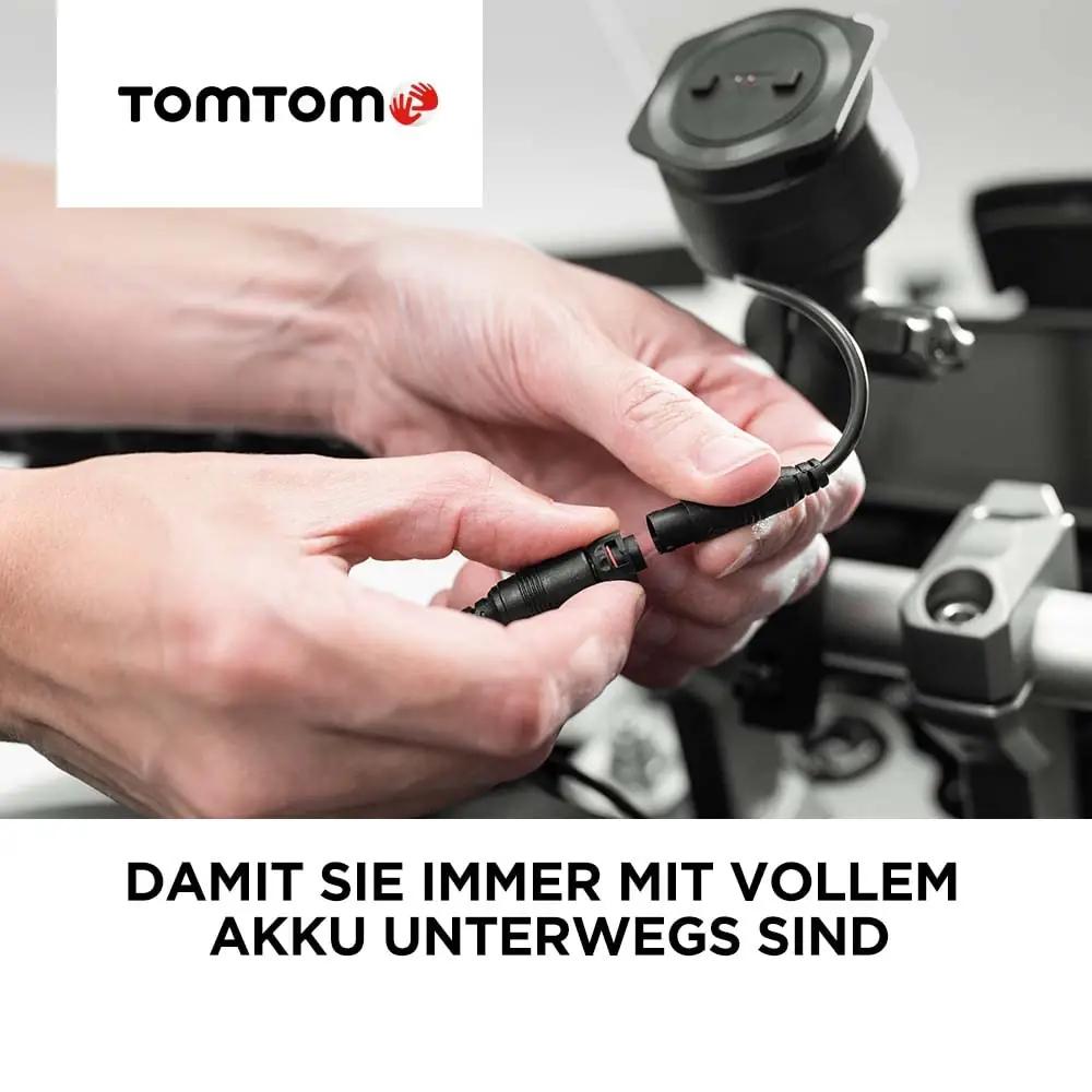 TomTom vastupidav kinnitussüsteem mootorrattale — tugev plastik – kasutusnäide
