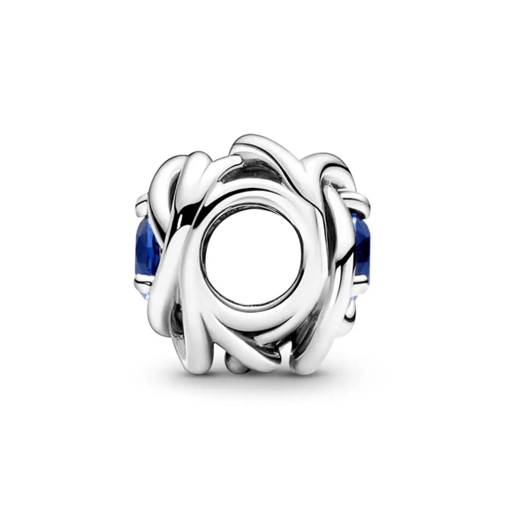 PANDORA sterling-hõbe ripats charm siniste kristallidega – pakend ja tarvikud