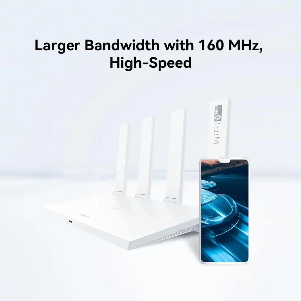 HUAWEI AX3 valge WiFi 6+ ruuter — kiire kodu- ja kontorivõrk – detailne vaade