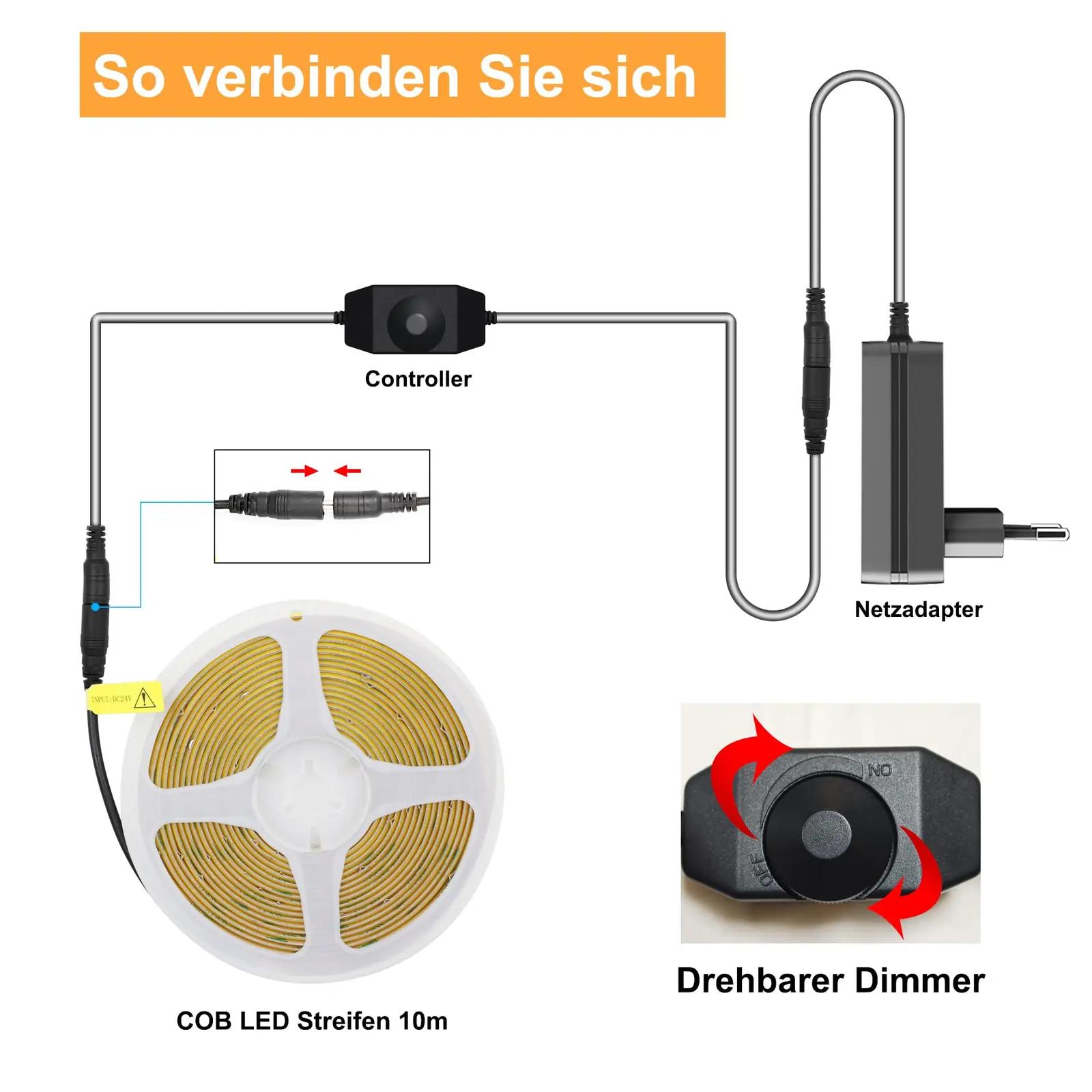 AXMOTUT soe COB-LED riba 10 m — hubane valgustus ja DIY – kasutusnäide