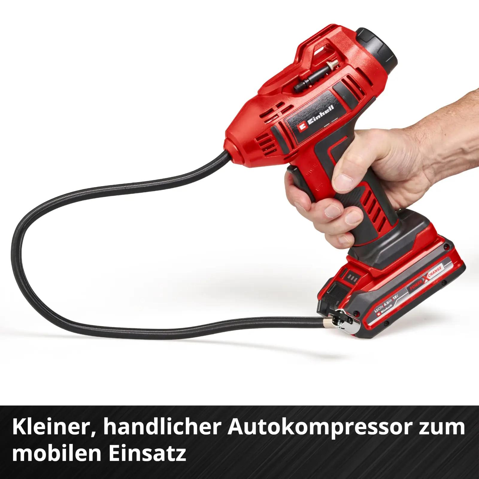 Einhell akukompressor 18 V — kaasaskantav rehvipump ja kingiidee – pilt 8
