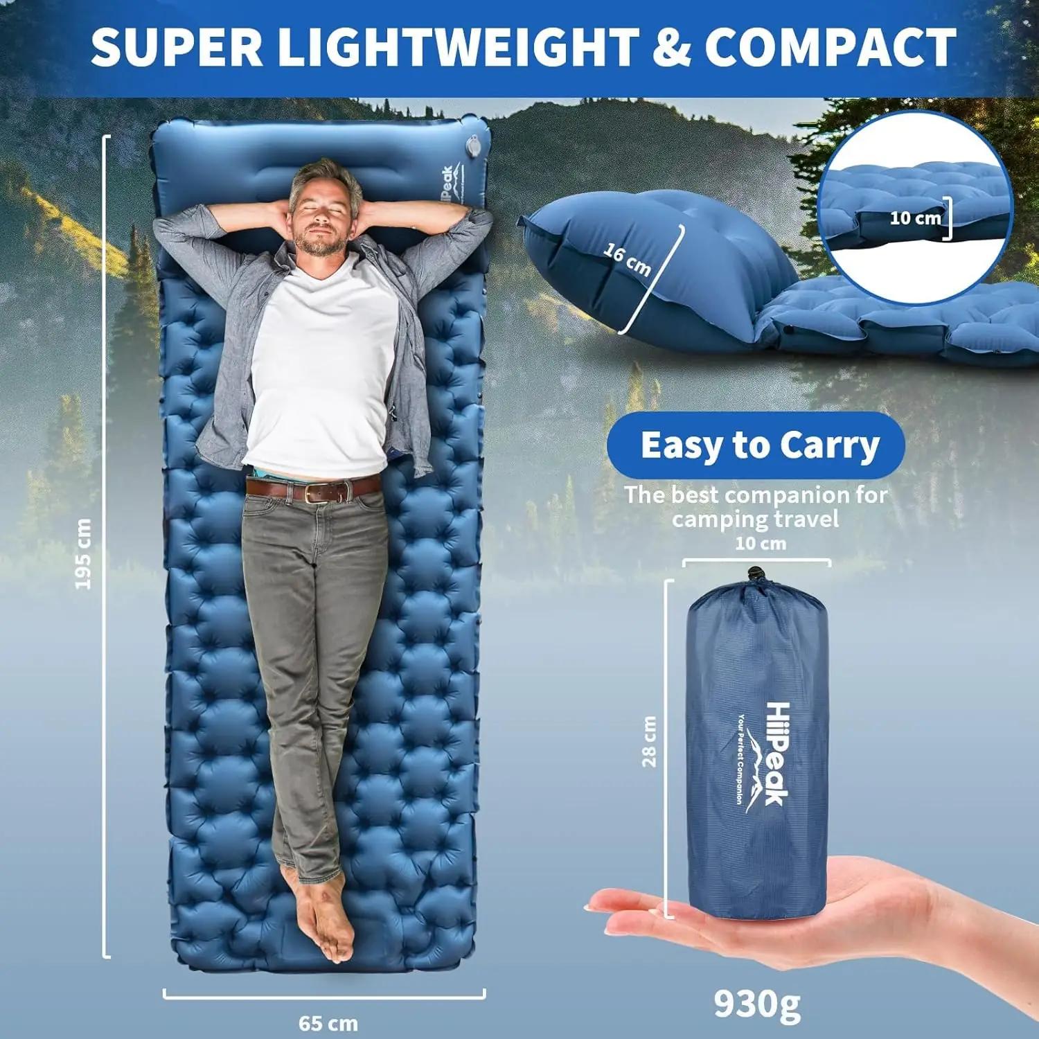 HiiPeak mugav TPU telkimismatt integreeritud padjaga, kerge – detailne vaade