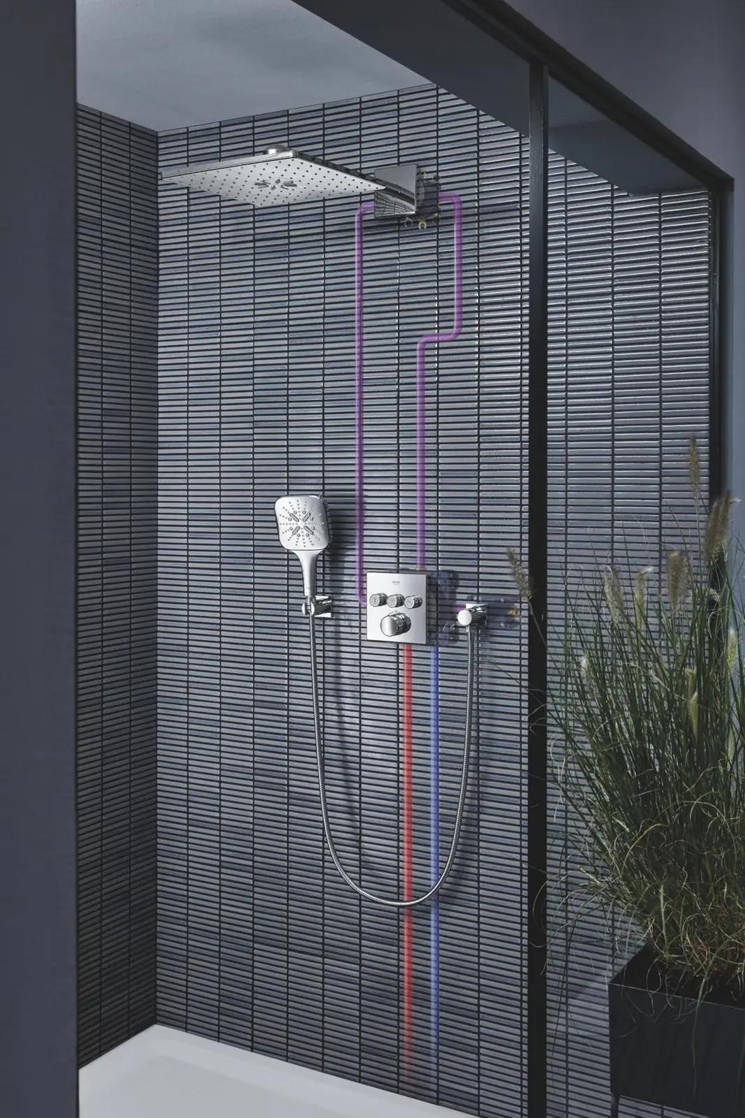 GROHE paindlik messingtükk Rapido SmartBox — ruumisäästlik – kasutusnäide