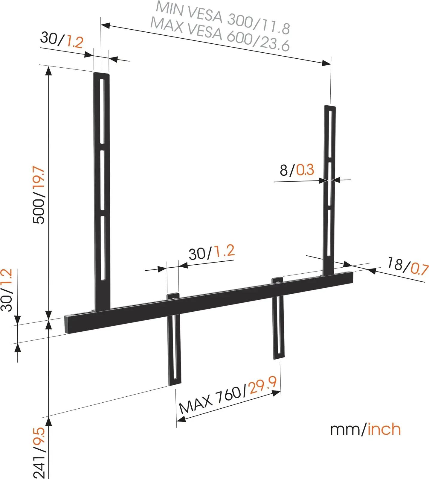 Vogel’s universaalne metallist soundbar-kinnitus – pilt 9