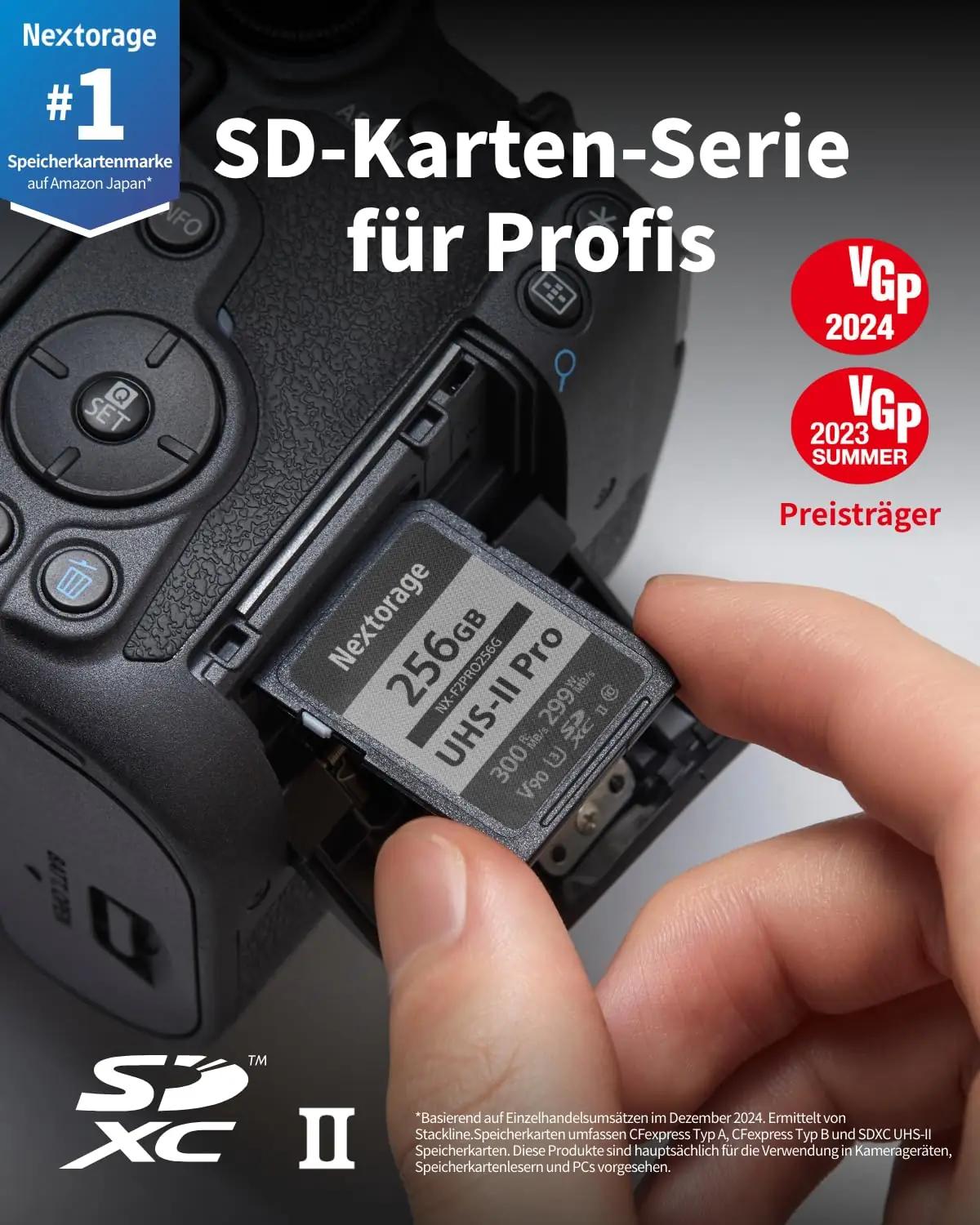 Nextorage 128GB UHS-II SD-kaart – kiire ja töökindel salvestus – detailne vaade
